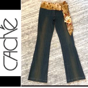 Cache satin sash jeans size 2